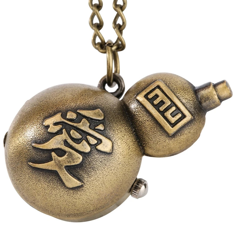 YISUYA Unisex Adults Quartz Small Bronze-White Face Mobile Cell Phone Shaped Stainless Steel Metal Case Acrylic Face 12-Hour Dial Analog Display Pendant Necklace Chain-Pocket Watches