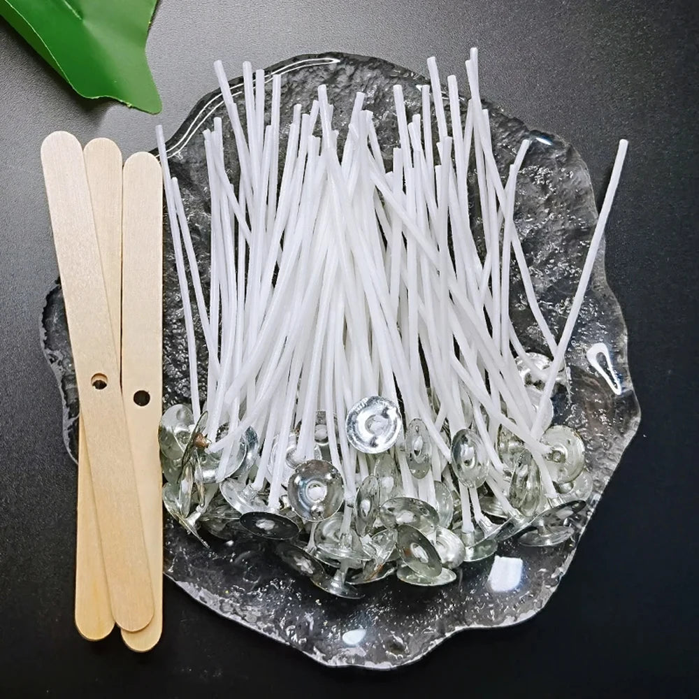 110 PCS Cotton Wicks-Soy Wax Core Smokeless Candle Wicks For Candle Making