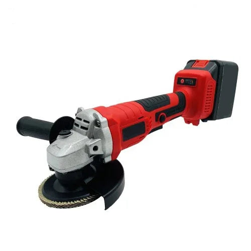 XMSJ COOFIX Customized Color Handheld Tomato Red-Black Plastic Body Battery-Powered DC-Powered Cordless Brushless Motor 21V Electric Angle Grinders/Charger/1 Battery/Accessories