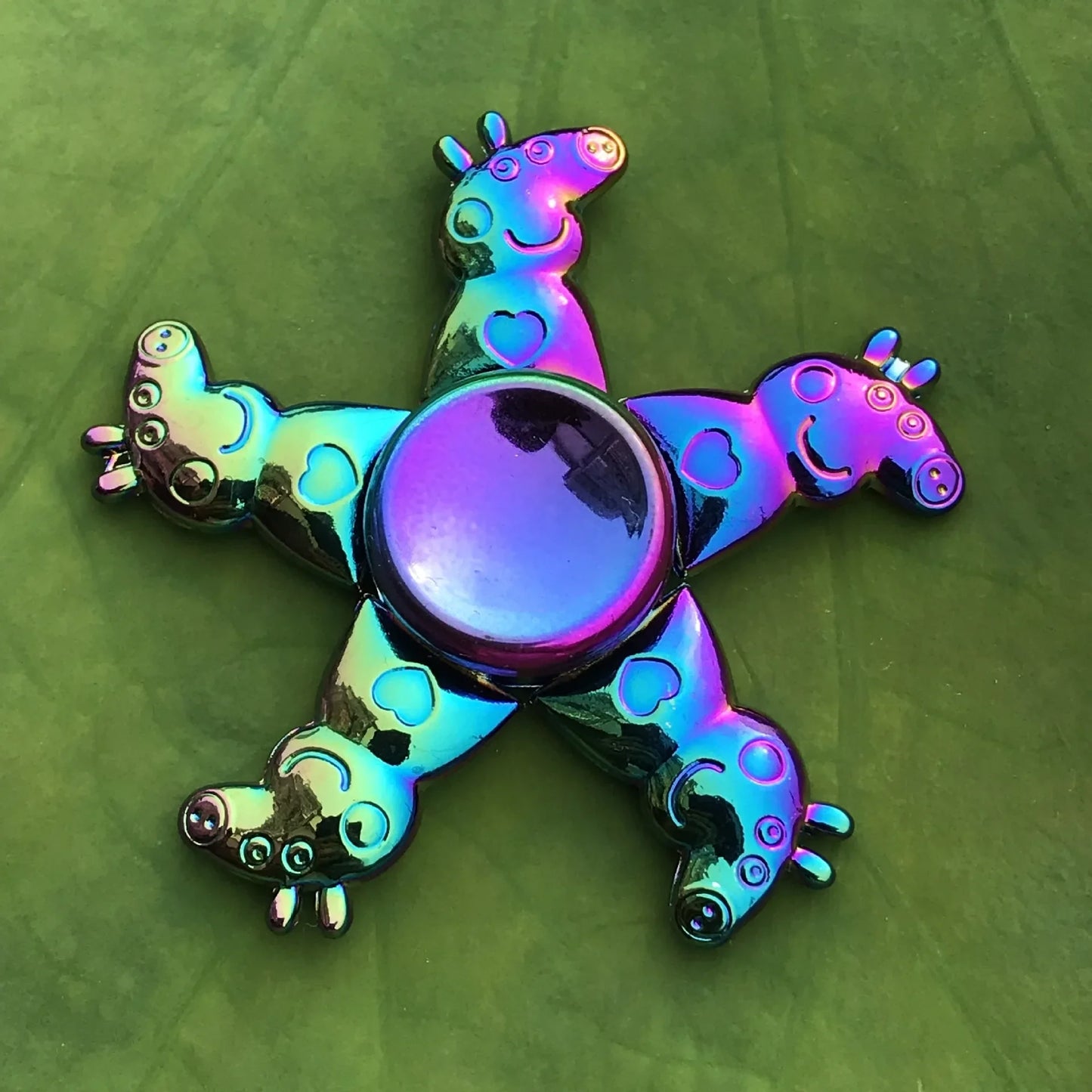 Kids Metal Purple Multicolor Round Fingertip Focus Spinners Anxiety-Stress Relief Fidget Toys/ Ages: 13-18 + Years Older