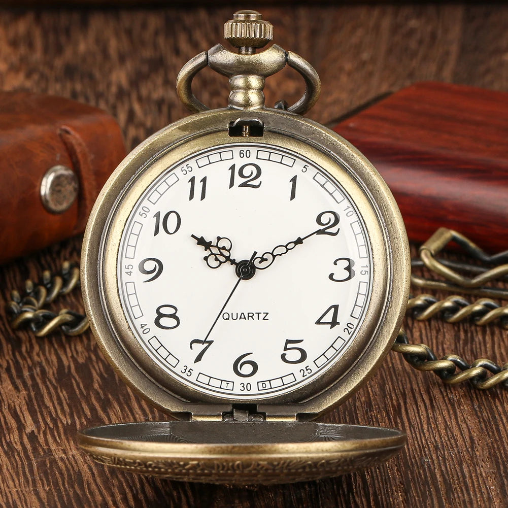 YISUYA Adults Antique Bronze Quartz Analog Display Acrylic Face 12 Constellations-Zodiac Signs Design Metal Alloy Round Shaped Case White Face Black Numbers Bronze Pendant Chain-Pocket Watches