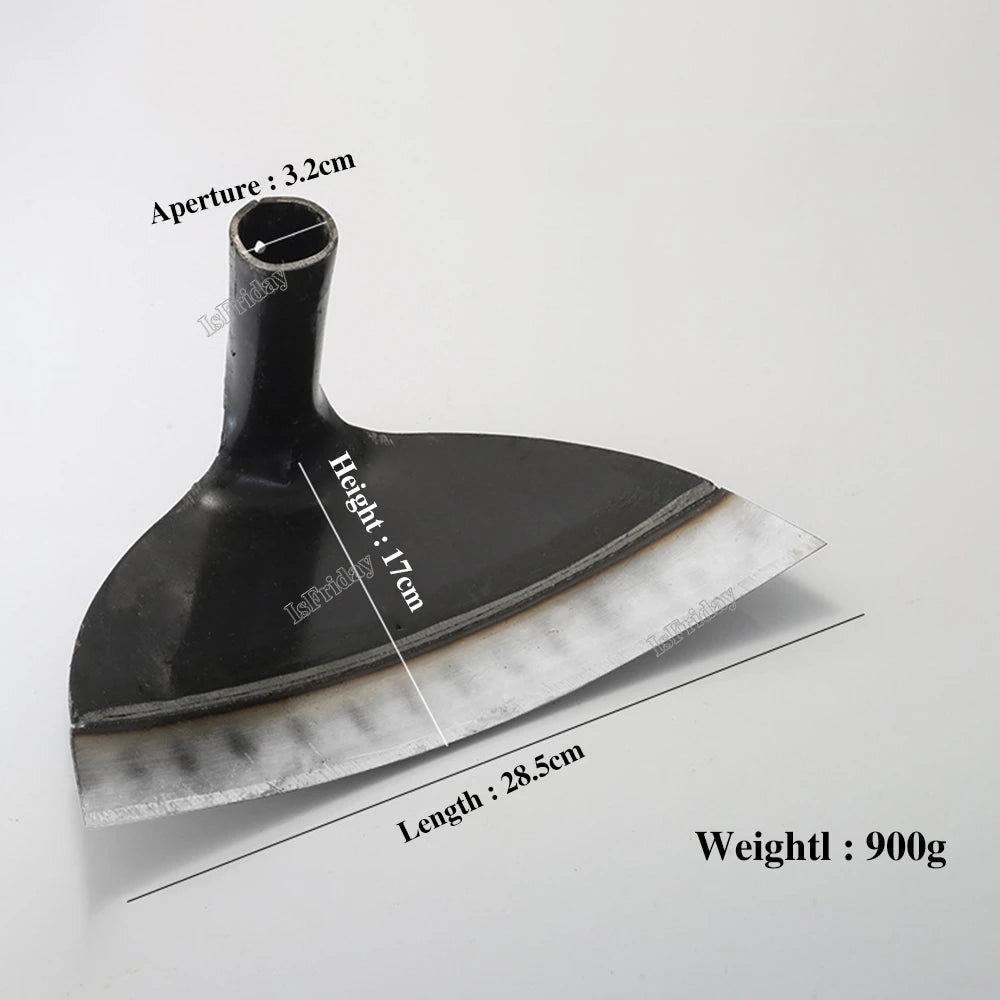 ISFRIDAY Black-Silver Manganese Steel Metal Loosening Soil-Weeding Wood-Handle Hoes