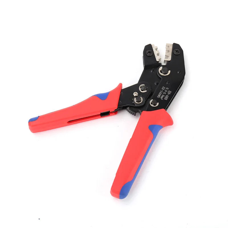 DIY Craft Metalworking Black Strong Carbon Steel Metal Red-Blue Plastic Coated Handles Ratcheting Pliers Crimping Tools/Colors-Multicolor/Red/Blue/Black