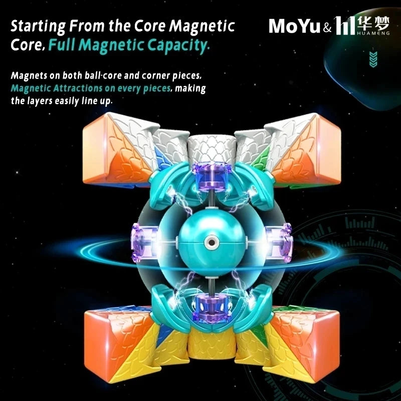 No-EN-Name-Null Kids-Adults Medium-Hard Plastic Square Shaped Twistable Magic Speed 3D Sequential Magnetic Mechanical Puzzle Rubik Cube Toys/Ages 3-14+ years Old/Colors-White/Red/Geometric/Clear/Multicolor