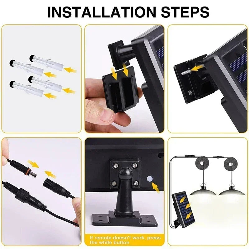 SUPERCHEESE Modern Remote Control Waterproof Antique Black Round Dimmable Lanterns Warm White LED Lights Built-In Battery-Powered 2 Black ABS Plastic Solar Powered Landscape Pathway Lighting/Colors-Black/White/Yellow