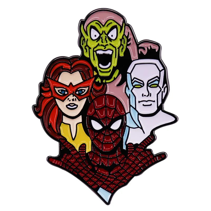 POTDEMIEL Marvel US TV-Movies Series Enamel Multicolor Cartoon Anime LOVERS Metal Alloy Imitation Brooches-Lapel Pins/Colors-Red/Yellow/Orange/Purple/Gold/White/Multicolor/Geometric/Animals