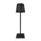 ATCOMM Waterproof Tricolor Stepless Dimming Warm-Cool White LED Lights Black-White Downward ABS Plastic Shade Round Tubular Cylindrical Square Flat Metal Base USB Charging Port Built-In Rechargeable Battery Adjustable Desktop Lamps
