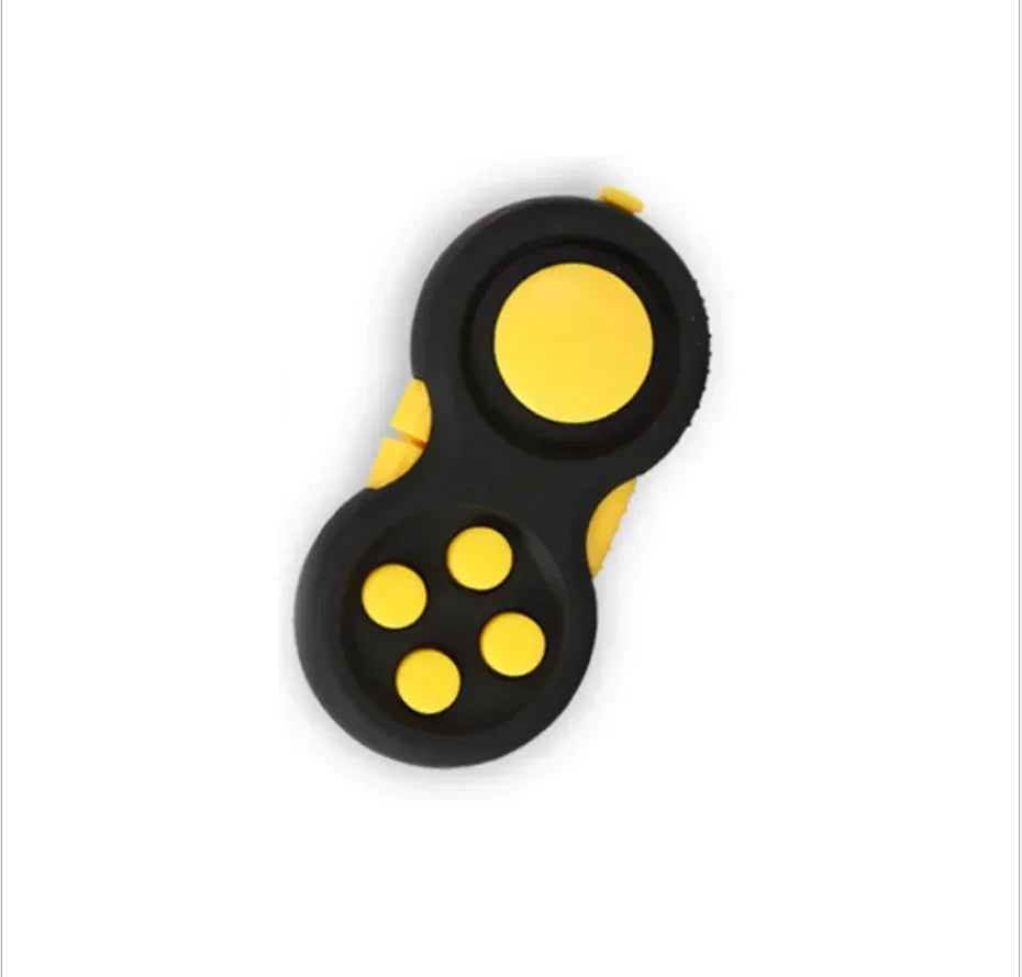 FUYAOZHISHANG Preschoolers-Adults Multicolor Plastic Handheld 8-Functions Fidget Controller Rotary Dial Electronic Lights Stress-Anxiety Reducer Keychains Activity Toys/Colors-Red/Black/Multicolor/Dots/Ages: 6-18  Years Old-Adults