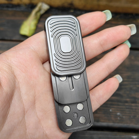 Push Card Metal Magnetic Slider EDC Fidget Toys/Ages: 14-18 Years/Older/Colors-Black/Gray/Silver