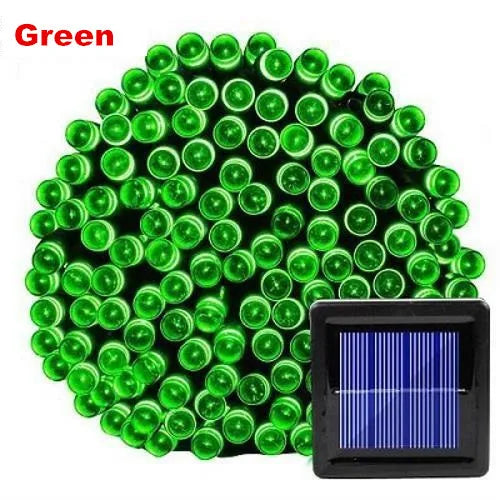 NULL Outdoor-Indoor Waterproof Black Plastic Square Shaped Body Solar-Powered Panel Lithium Battery Eight Modes Fairy Garland Multicolor Light Ropes-String Lights/Colors-Black/White/Blue/Red/Purple/Multicolor/LED Bulbs Included