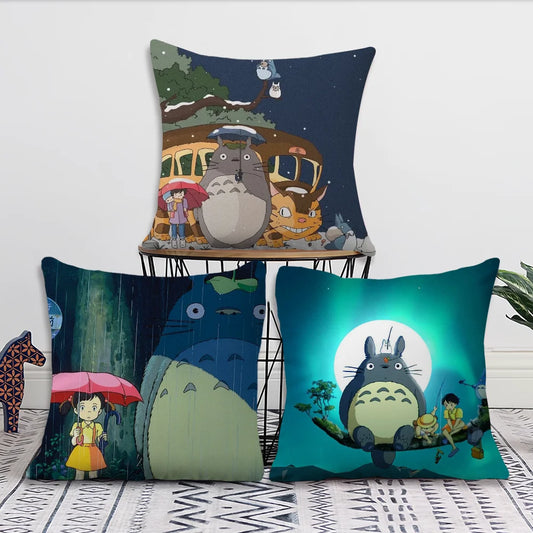 100% Polyester Square Kawaii Cute Pillowcases/ Colors-Multicolor