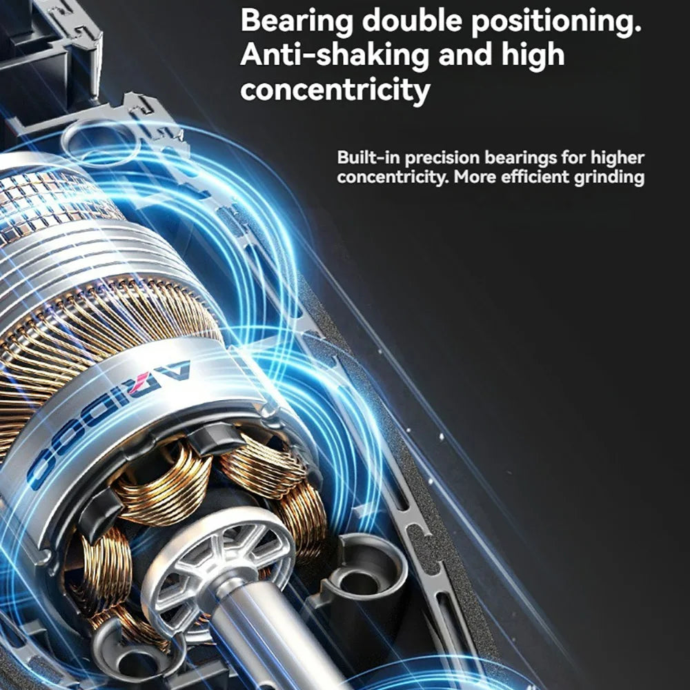 NULL Mini 12V Cordless Anti-Shaking Red-Black Plastic Body Adjustable 7 Speeds Keyless Chuck Rechargeable Battery-Powered Angle Steel Grit Grinding Head Chainsaw Sharpener Rotary Handheld Power Drills