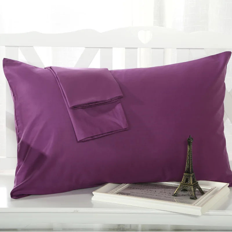 No-EN-Name-Null Modern Soft Strong Egyptian Cotton Silky Sateen Finish Red Rectangle Shaped Pillowcases/Queen-King Sizes/Colors-Red/Beige/White/Purple/Pink/Multicolor/400 Thread Count/Machine Wash/Tumble Dry/Traditional Closure