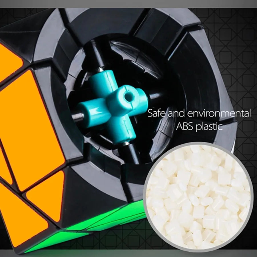 NULL Kids-Adults Square Shaped Plastic Stickless 3D Pandora Box Mechanical Puzzle Magic Rubik Cube Toys/Ages: 3-14+Years Old/Colors-Red/Yellow/Green/Black/Geometric