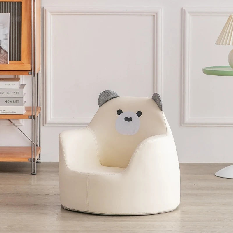 NULL Modern Synthetic Faux Leather Cartoon Dinosaurs-Little Bear-Rabbits Lazy Faux Leather Wear-Resistant Circular Arc Armchairs Babies-Toddlers Furniture Sets/Colors-White/Pink/Beige/Green/Blue/Multicolor/6 Months Old-Older