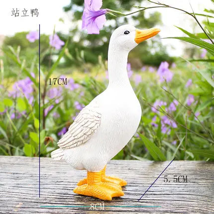 No-EN-Name-Null Outdoor White Realistic Resin White Goose Spraying Water Garden Sculptures/Colors-White/Brown/Yellow/Gray/Green/Black/Animal
