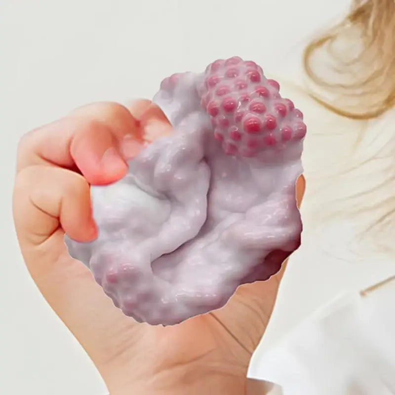 No-EN-Name-Null Teens-Adults Small Silicone Beaded Purple Grapes Shaped Squeeze Ball Activity Toys/Ages: 13-18 Years Old-Adults /Colors-Green/Purple/Pink/White/Multicolor