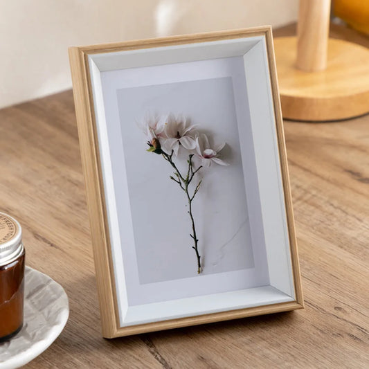 Wooden Rectangle Picture Frame Stand/Colors-Beige/Brown/Gold/Sizes: 5,6,7,8,10 inches