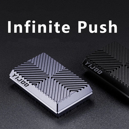 YIJOO Metal Magnetic Push Plate Slider Stress Relief Toys/ Ages 14-18 Years and Older/Colors-Geometric/Black/Silver/Gray