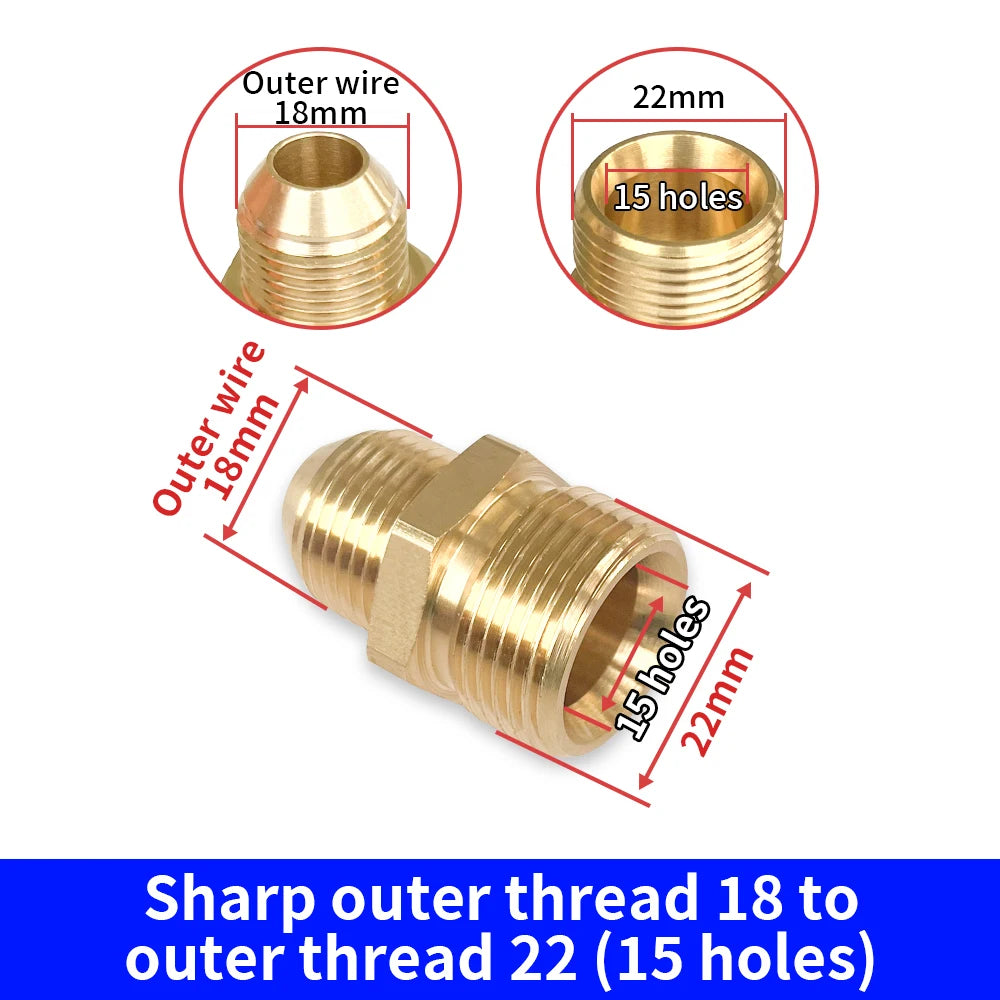 KAIKARAI Gold-Silver Brass Thread Connector Male-Female Adaptor Converter Joints High Pressure Washer Guns-Garden Hose Fittings