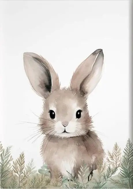 No-EN-Name-Null Classic Rectangle Customized Sizes Unframed Canvas Multicolor Woodland Baby Animals Wall Art Prints/Colors-Animal/Floral/Multicolor/Camouflage