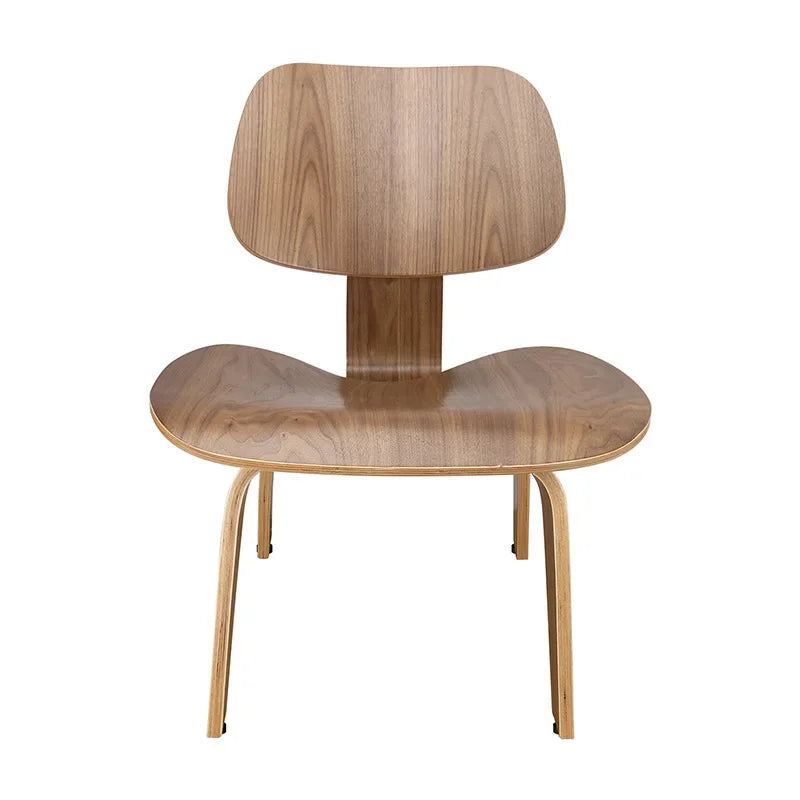 No-EN-Name-Null  Modern Integrated Wide Thick Curved Brown Hard Solid Plywood Armless Chairs/Colors-Brown/Beige/Black/Multicolor