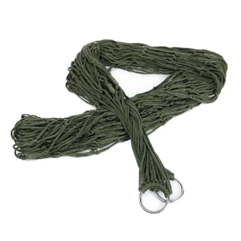No-EN-Name-Null Outdoor Portable One Person Nylon Mesh Net Hammocks/Colors-Red/Royal Blue/Military Green/Orange
