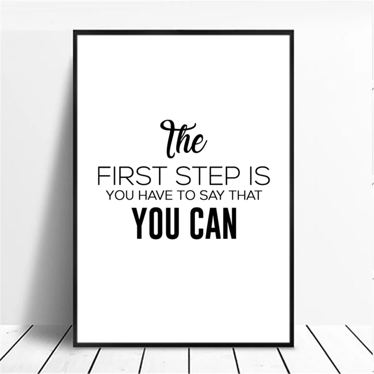 Unframed Canvas Rectangle Waterproof Ink Wall Black-White Quotes Minimalist Positive Words Prints
