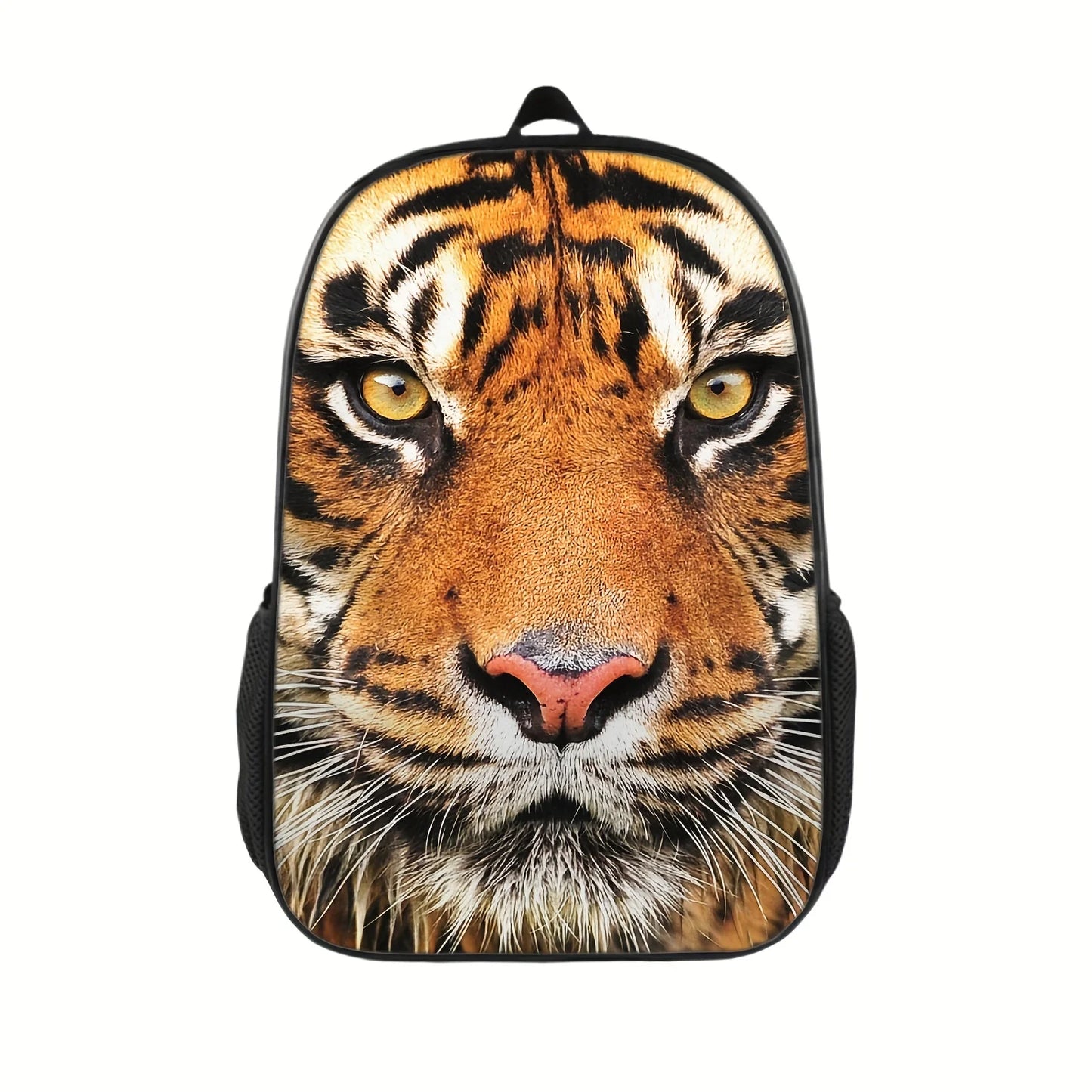 BRENDY Kids 3D Cartoon Printed Wild Animals-Cartilaginous Fish Design Zippers External Pockets Resin Mesh Softback Polyester Fabric Wide Shoulder Straps-Handle Built-In Laptop Compartment School Backpacks