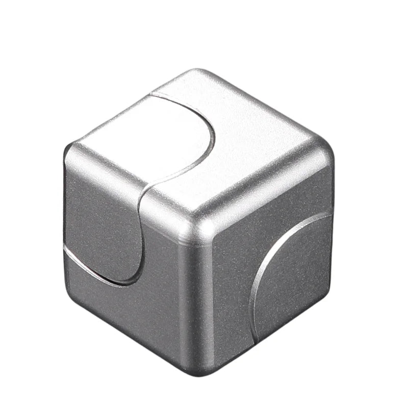 Precision Hand-Eye Square Cube Shape Metal Spinning Top Rotating Twistable Travel Fidget Toys/Colors-Black/Red/Blue/Multicolor/Ages: 13-18 + Years Older