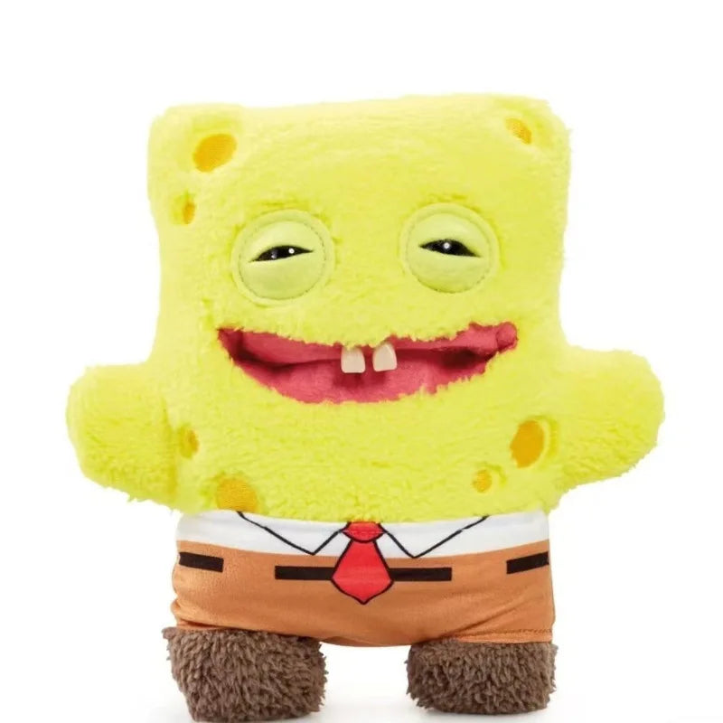 MINISO Kids-Adults Multicolor Fuggler Spongebob Squarepants Funny Ugly Monsters Patrick Star Polyester Cotton Fabric Soft Plush Stuffed Animal Toys/Ages: 7-18 Years Old-Adults /Colors-Yellow/Multicolor/Pink/Brown
