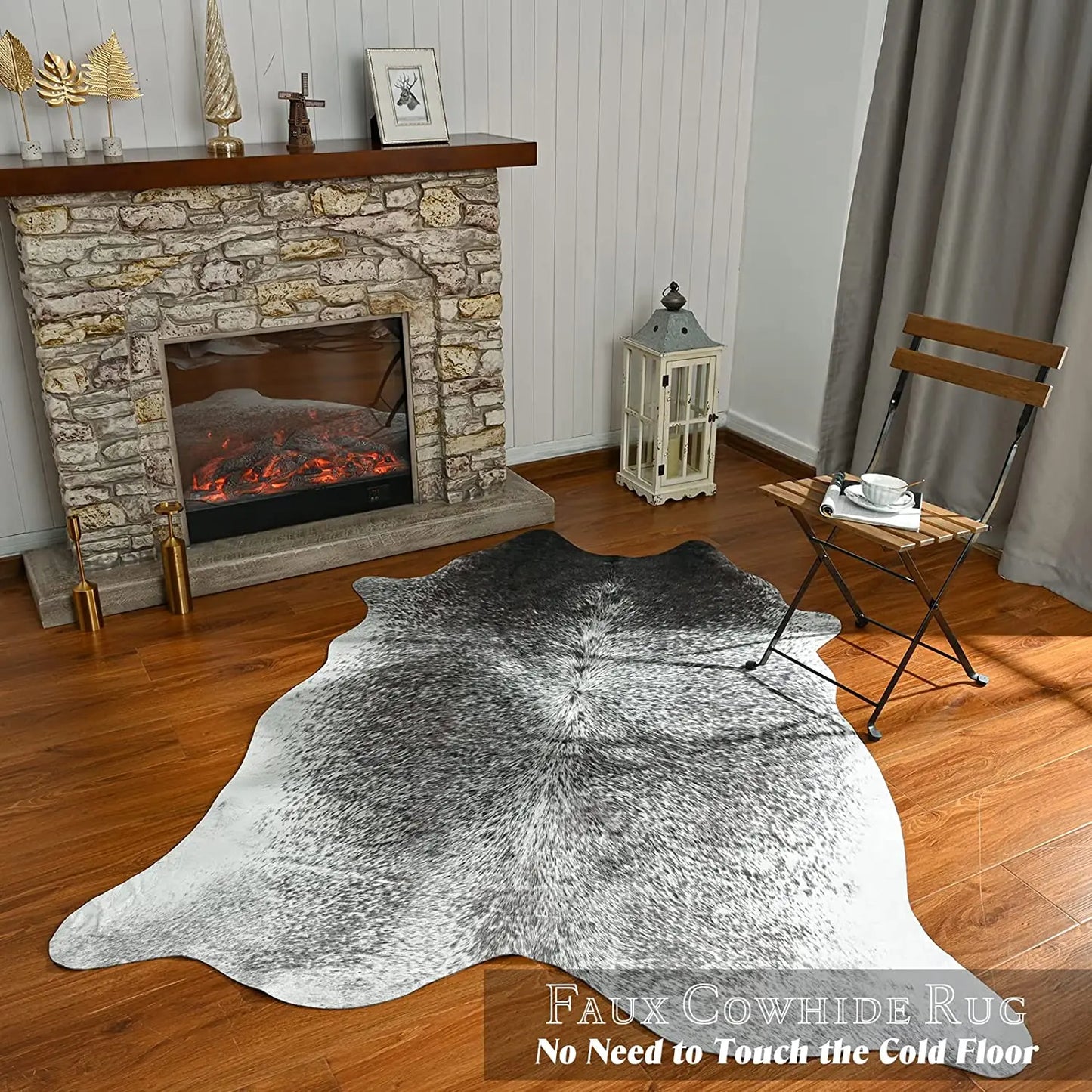 No-EN-Name-Null Indoor-Outdoor Modern Cowboy Theme Hypoallergenic Rectangle Shaped Nylon Soft Rustic Faux Cowhide Animal Printed Washable Synthetic Non-Slip Suede Backing Rugs/Colors-Multicolor/Animal