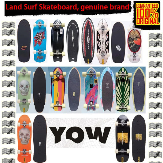YOW Whole Kits Land Surf Skateboard Longboards w/ Trucks Wheels Bearings/And Tool/Colors-Black/Blue/Red/Striped/Yellow/Multicolor