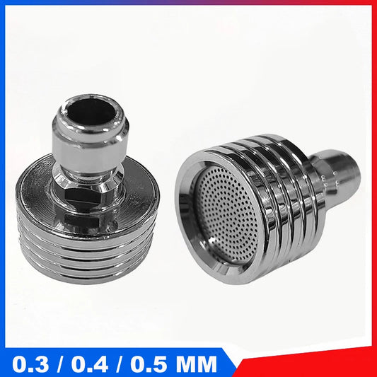 Outdoor Finger-Grip Handle Silver Stainless Steel 1/4 Quick-Connect Washing Shower High Pressure Washing Nozzles