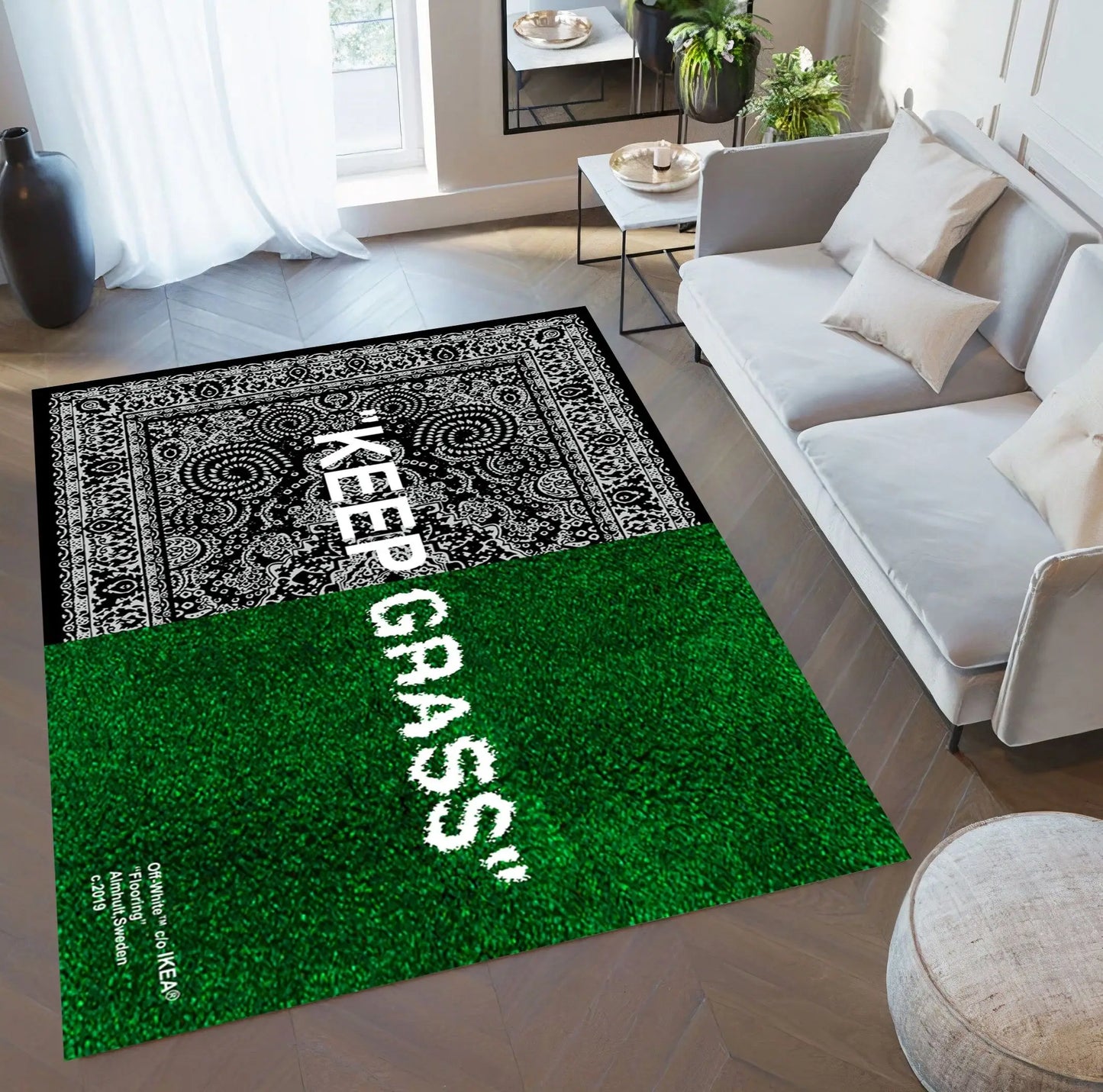 Indoor/Outdoor 100% Polyester Keep Off Area Rugs/Colors-Plaid/Green/Black/Red/White/Multicolor