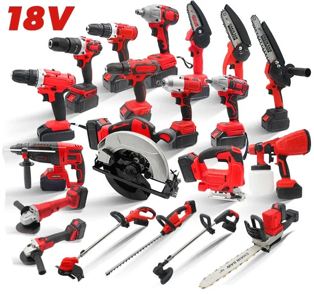 XMSJ COOFIX Customized Color Handheld Tomato Red-Black Plastic Body Battery-Powered DC-Powered Cordless Brushless Motor 21V Electric Angle Grinders/Charger/1 Battery/Accessories