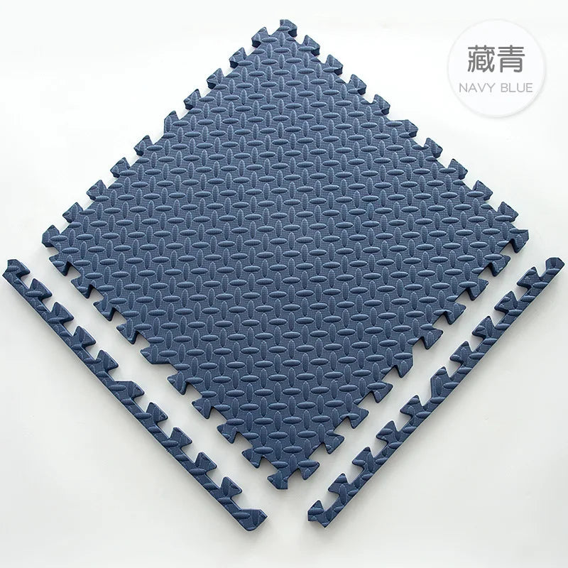 Kids 16 PCS Set Foam Playmats Non-Slip Foldable BPA-Free Phthalate-Free EVA Protection Leaf Grain Mats/Colors-Blue/Navy Blue/Pink/Black/Gray/Beige/Brown/White/Checkered/Floral/Geometric/Multicolor/Ages: Newborn 0-24 + Months Older