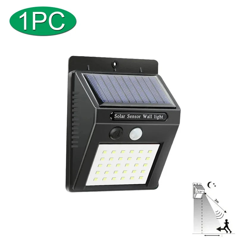 HEINAST Cool White LED Solar-Powered Black Plastic Body Dimmable 3 Light Modes Automatic Start Wireless Human Body Intelligent PIR Motion Sensor Light Waterproof Wall-Mounted Flood-Spot Lights/Colors-Black/White/Gray