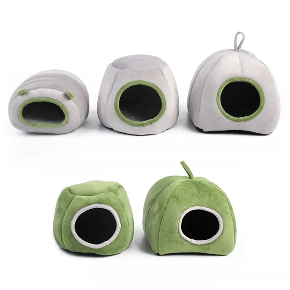No-EN-Name-Null Moisture-Windproof Two Styles Green-Three Styles Gray Cotton-Flannel Soft Plush Synthetic Elastic Sponge Filling Fabric Body Pets Small Animals Habitats-Cages Anti-Skid Bottom Sleep Beds