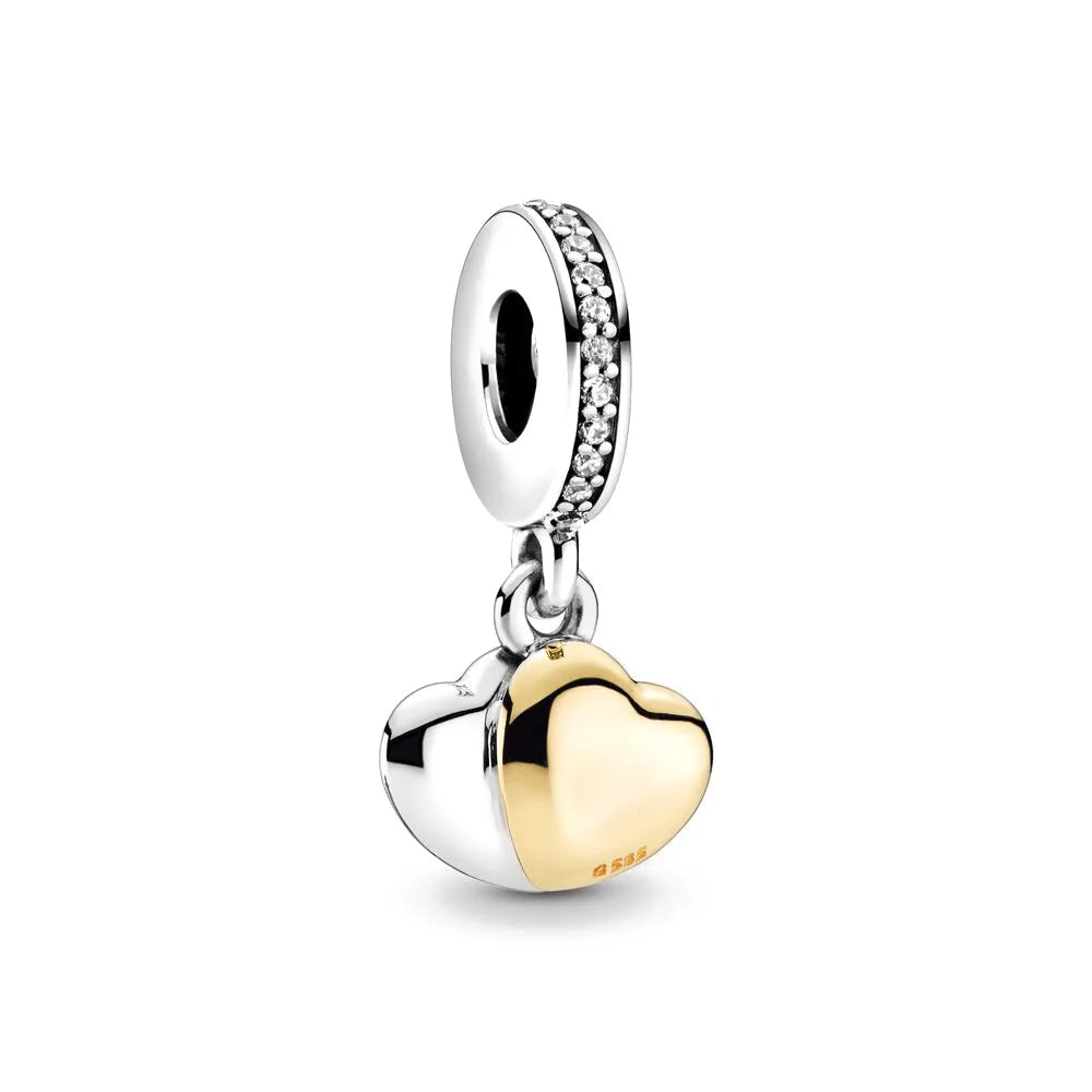 DISNEY Imitation Sterling Silver Metal-Gold-Plated Enamel Clear White Zircon Stones Beads Fine Imitation Fits Pandora Bracelets Charms-Pendants/Colors-Silver/Gold/Clear/Multicolor/Animal
