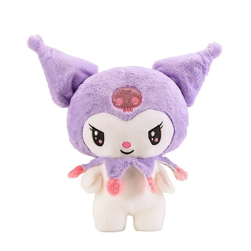 MINISO Cute Cartoon Anime Multicolor Kuromi Melody Cotton Filling Soft Plush Stuffed Animals/Ages: 13-18 + Years Old Adults/Colors-Purple/Pink/Multicolor