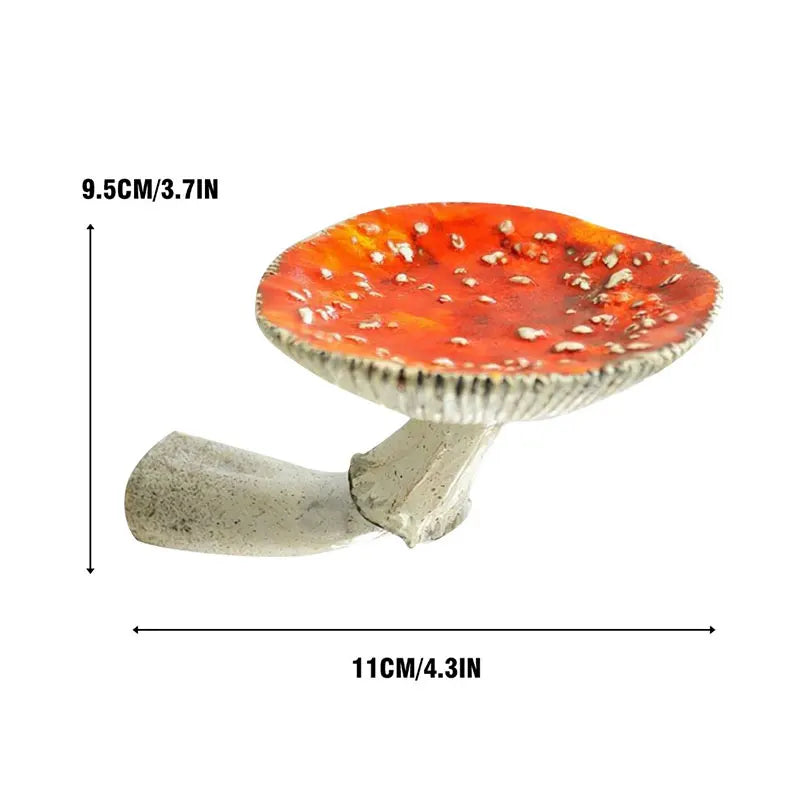 No-EN-Name-Null Modern Wall Mounted Unique Floating Shelves Red-White Amanita Mushroom Head-Stem-Cup Resin Candle Holder Trays/Colors-White/Red/Gray