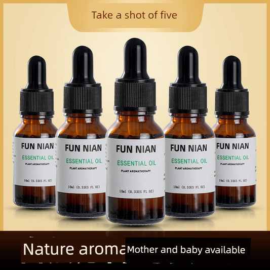 Fun Nian Water-Soluble Plant Aromatherapy Essential Oil Bottle Cap Dropper Design For Humidifier/Colors-Black/Brown/White/Blue/Multicolor