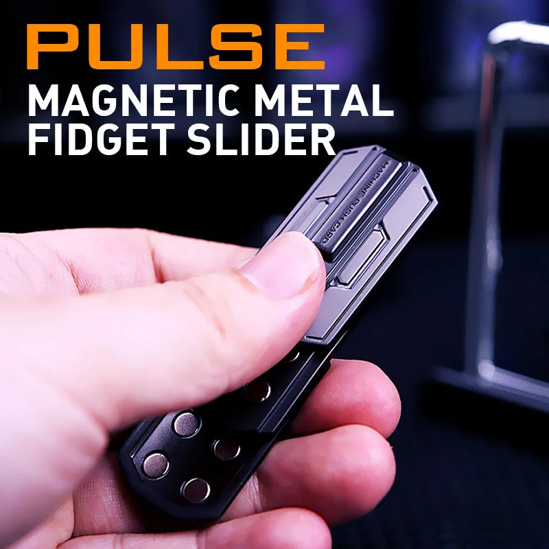 YIJOO Black-Gray Glow Fingertip Magnetic All-Metal Fidget Slider Executive Toys/Ages : 18+Years Old/Colors-Black-Gray Glow/Green Glow/Gray-Blue Glow