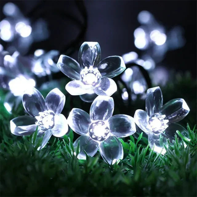 NULL Outdoor Solar-Powered Lithium Battery Dimmable Cool-Warm White LED Multicolor Plastic Crystal-Like Butterfly Shaped Design Light Ropes-Strings/ Bulbs Included