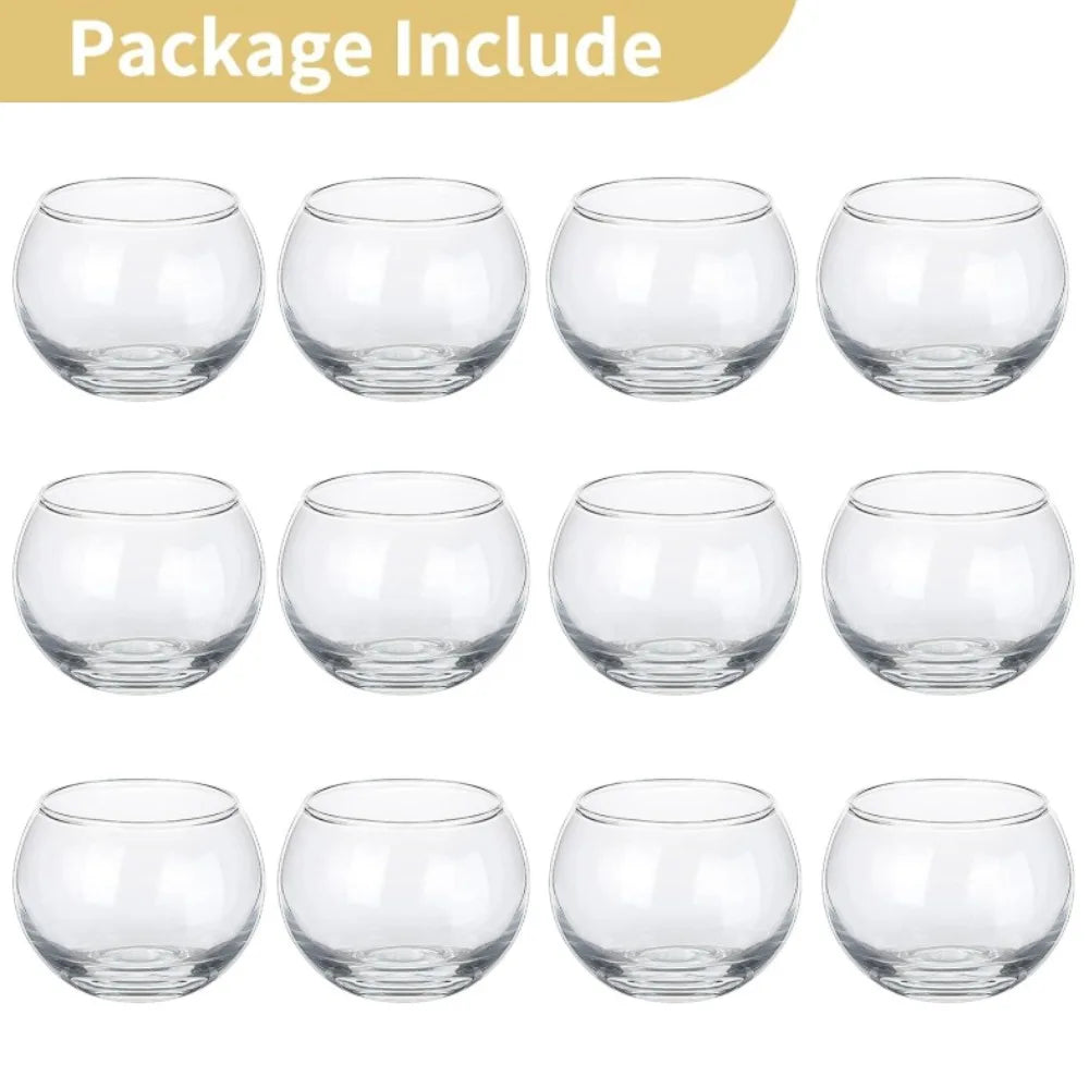 No-EN-Name-Null 6-12 PCS Silver Metallic Finish Speckled Gold Mercury Glass Assorted Votive Small Round Ball Tealight Candle Holders/Colors-Silver/Green/Gold/Blue/Clear/Purple