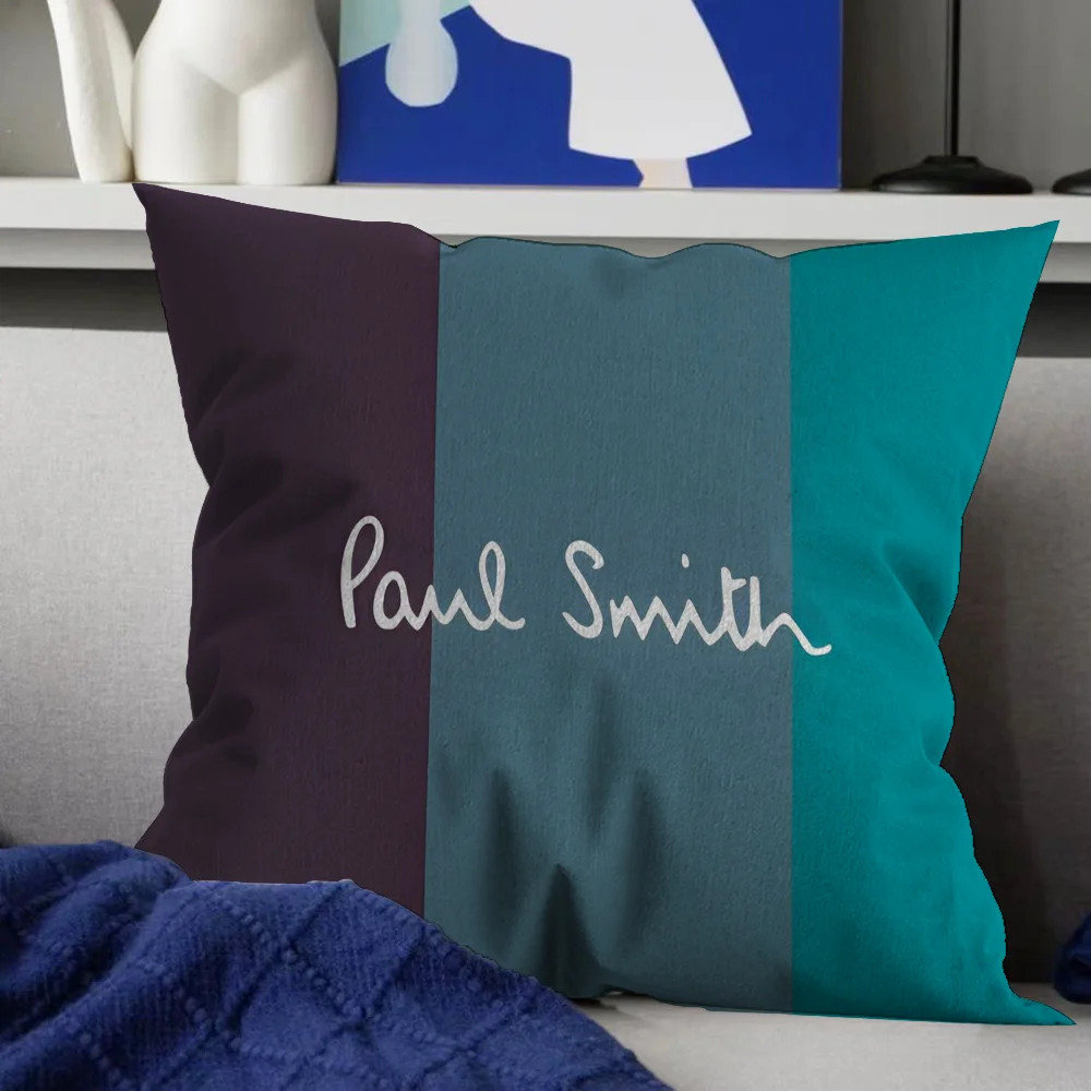 MINISO Printed Paul Smith Multicolor Square Double-Sided Cotton-Polyester Blend Washable Pillowcases/Colors-Multicolor/Striped/Purple/Black/Blue/Red/ 8 Sizes/(Pillow Not Included)/DO NOT BLEACH-DRY CLEAN/Ironing Temperature 100'Celsius