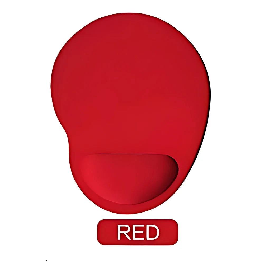 STONEGO Solid Multicolor Oblong Oval Shaped EVA Memory Foam Wrist Rest Support Silicone Anti-Skid Rubber-Neoprene Base Gaming Mouse Pads/Colors-Pink/Purple/Blue/Black/Gray/Red