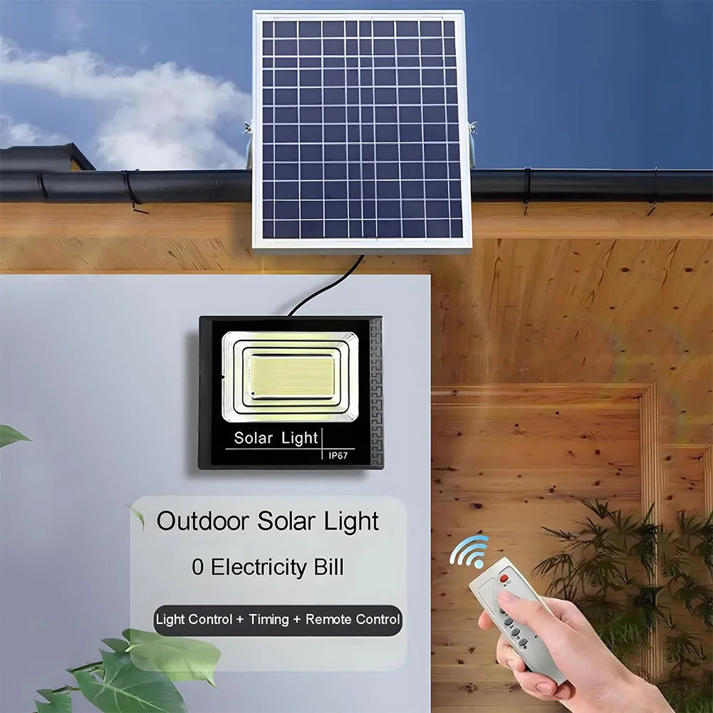WEST BIKING Outdoor Modern Waterproof Remote Control Black Square Shaped One-Piece Plastic Body Solar-Powered Panel Intelligent Light Control Wall-Mounted Flood-Spot Lights