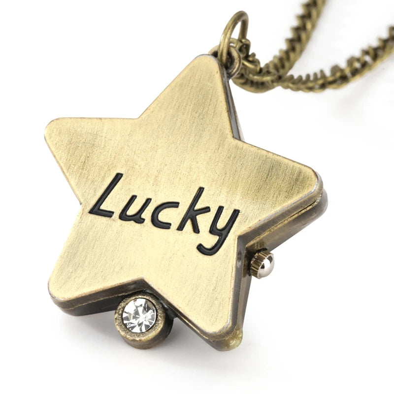 YISUYA Unisex Adults Quartz Small Bronze-White Face Mobile Cell Phone Shaped Stainless Steel Metal Case Acrylic Face 12-Hour Dial Analog Display Pendant Necklace Chain-Pocket Watches